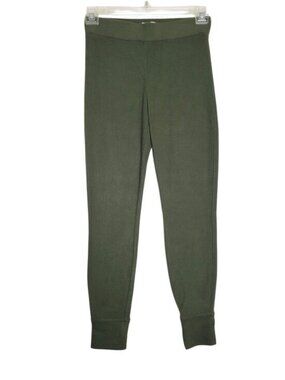 Lou & Grey Green Fleece Stretch Leggings Pull On Pants Women's Size Medium NWT